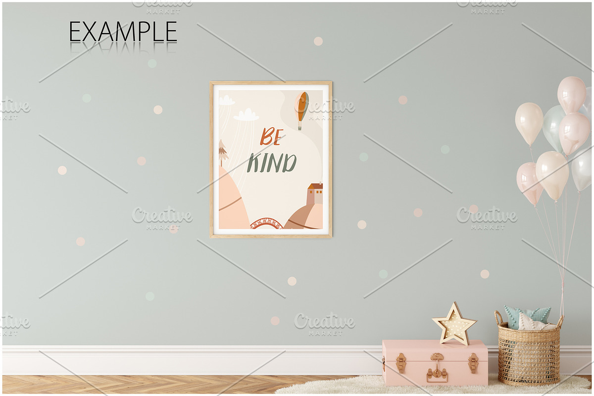 Kids Frames & Wall Mockup Bundle - 6, a Print Template by Yuri-U (Photo 24 of 28)