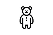 Teddy Bear Cute Simple Logo, a Branding & Logo Template by Vectorium Studio (Thumbnail 1 of 2)