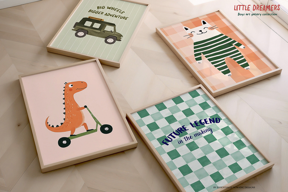 Boys Room Nursery Wall Art Prints, a Background Graphic by Essentially Nomadic (Photo 5 of 11)
