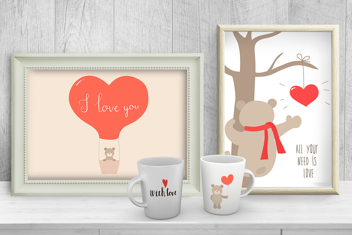 Bear in Love, a Decorative Illustration by BerryCaty (Photo 5 of 15)