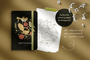 Birds and Flowers Floral Bundle., a Decorative Illustration by Red Ink (Thumbnail 5 of 10)
