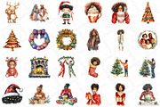 African American Christmas Clipart, an Illustration by DreamPrint404 (Thumbnail 5 of 5)