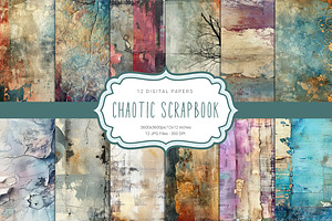 Chaotic Scrapbook Papers