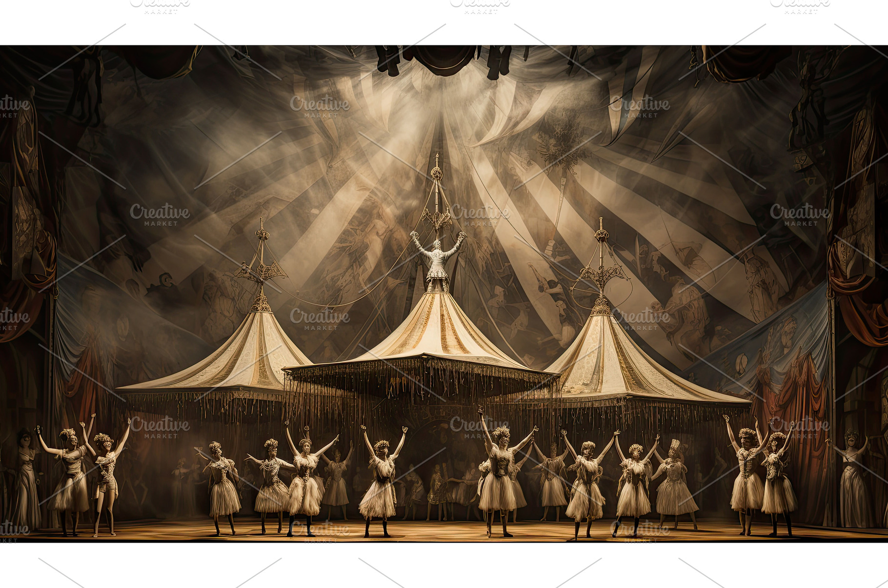 ringmaster circus vintage background, a Background Photo by pikepicture