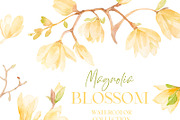 Magnolia blossom watercolor, a Decorative Illustration by My Wondercolor (Thumbnail 1 of 6)