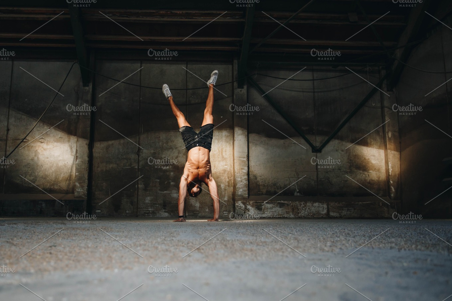 Fit man doing handstand, a Sports & Recreation Photo by tetihalva