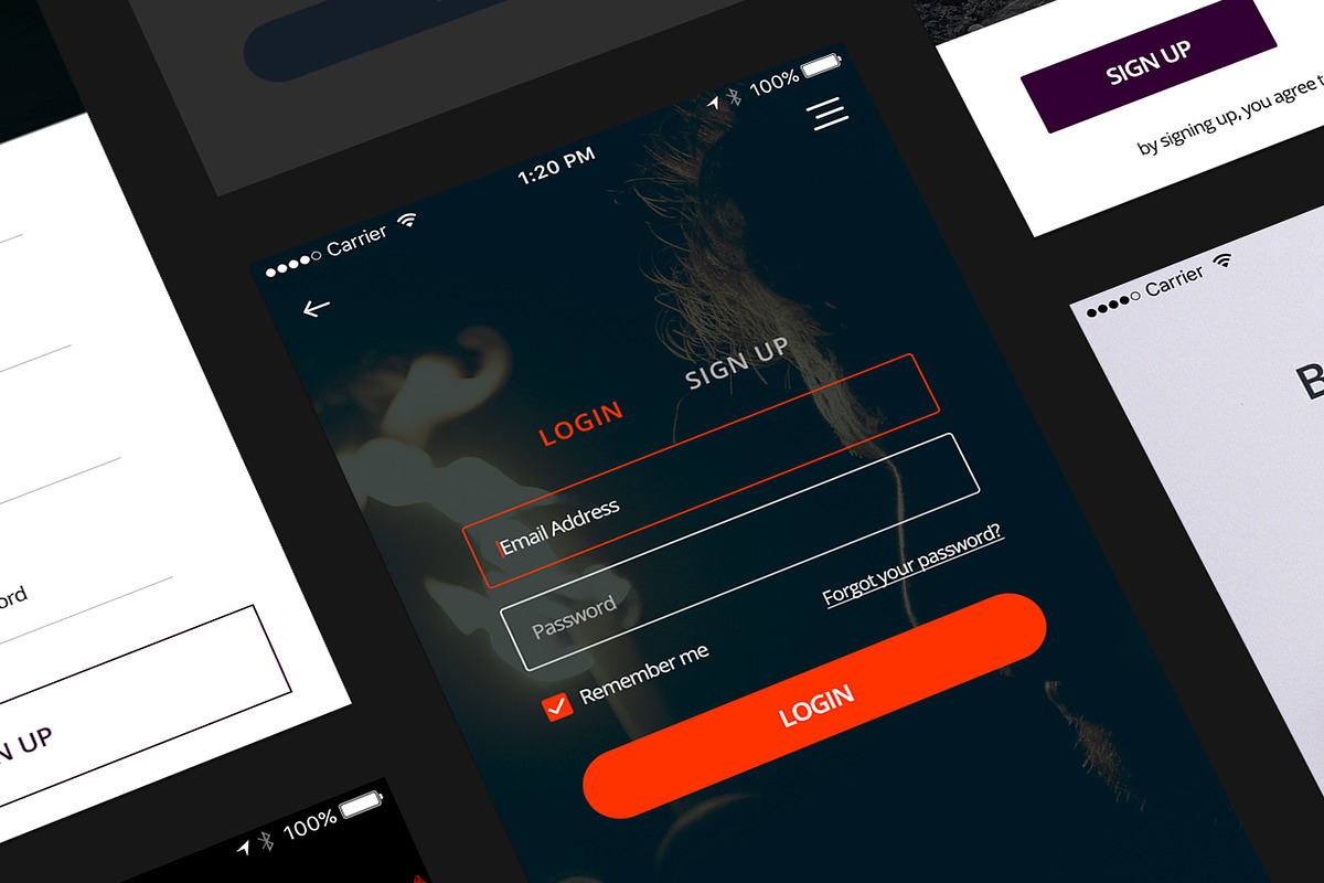 Bastion Mobile UI Kit_02Login-Signup, an UI Kit Template by CreativesCastle (Photo 3 of 5)