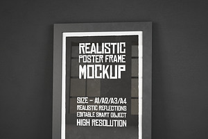 Realistic Poster Frame Mockup