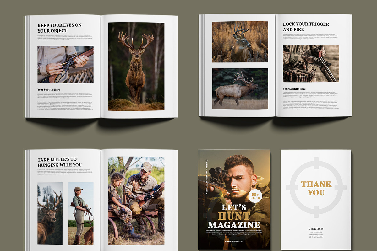 Hunting Magazine Layout Template, a Magazine Template by ContestDesign (Photo 3 of 3)