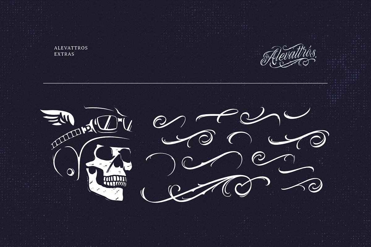 Alevattros Script for Tattoo Logo, a Script Font by ilhamtaro (Photo 12 of 12)