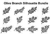 Olive Leaf Silhouette Collection, an Object Graphic by Designer_Momina (Thumbnail 1 of 3)
