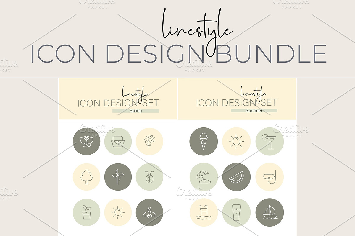 5 Icon Design Bundle Season, an Outline Icon by pepulousdsg (Photo 2 of 2)