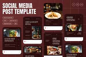 Gourmet Fine Dining Instagram Post, a Social Media Template by Annora Studio