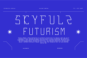 VB Skyfulz - Futuristic Display Font