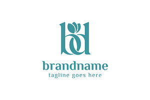 Letters BD Beauty Lowercase Logo, a Design Template by Pray Art Design Studio