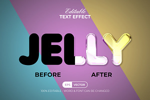 Jelly Text Effect Transparent Style