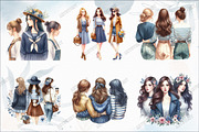 Navy Blue Spring Friends Watercolor, a Graphic by designcity5 (Thumbnail 2 of 5)