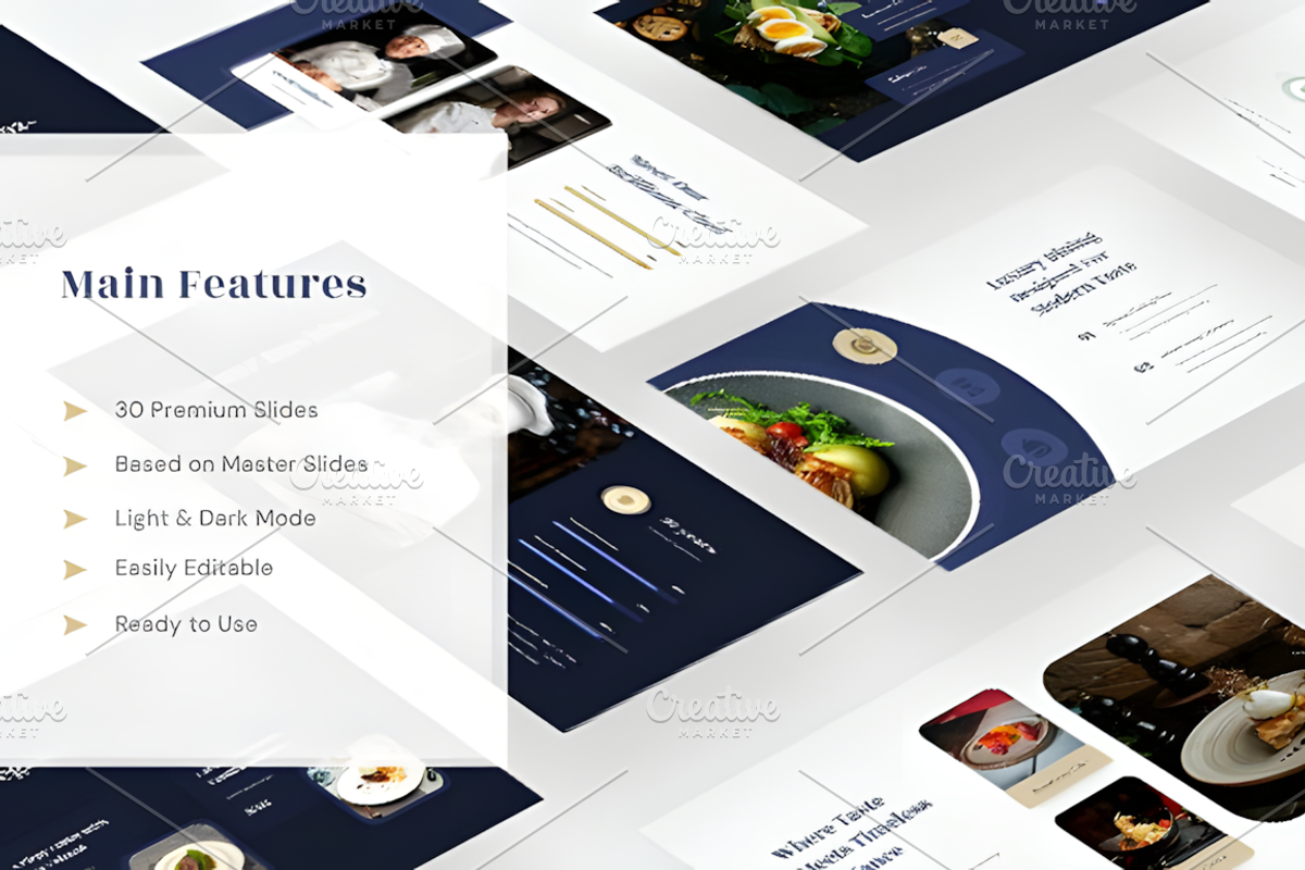 Luxury Food & Restaurant Google Slid, a Presentation Template by Ink Gallery (Photo 2 of 6)