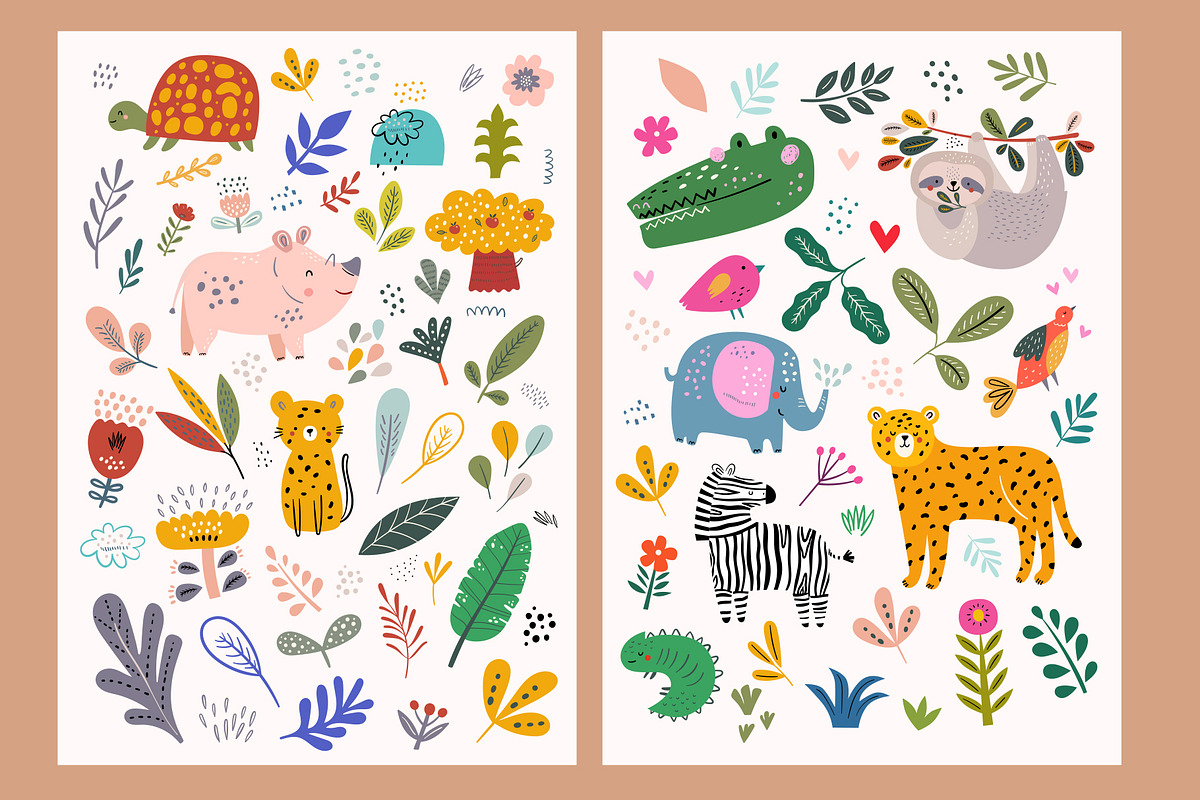 Cute baby animals collection, an Animal Illustration by MoleskoStudio (Photo 13 of 33)
