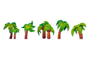 Coconut Palm Tree Game Cartoon