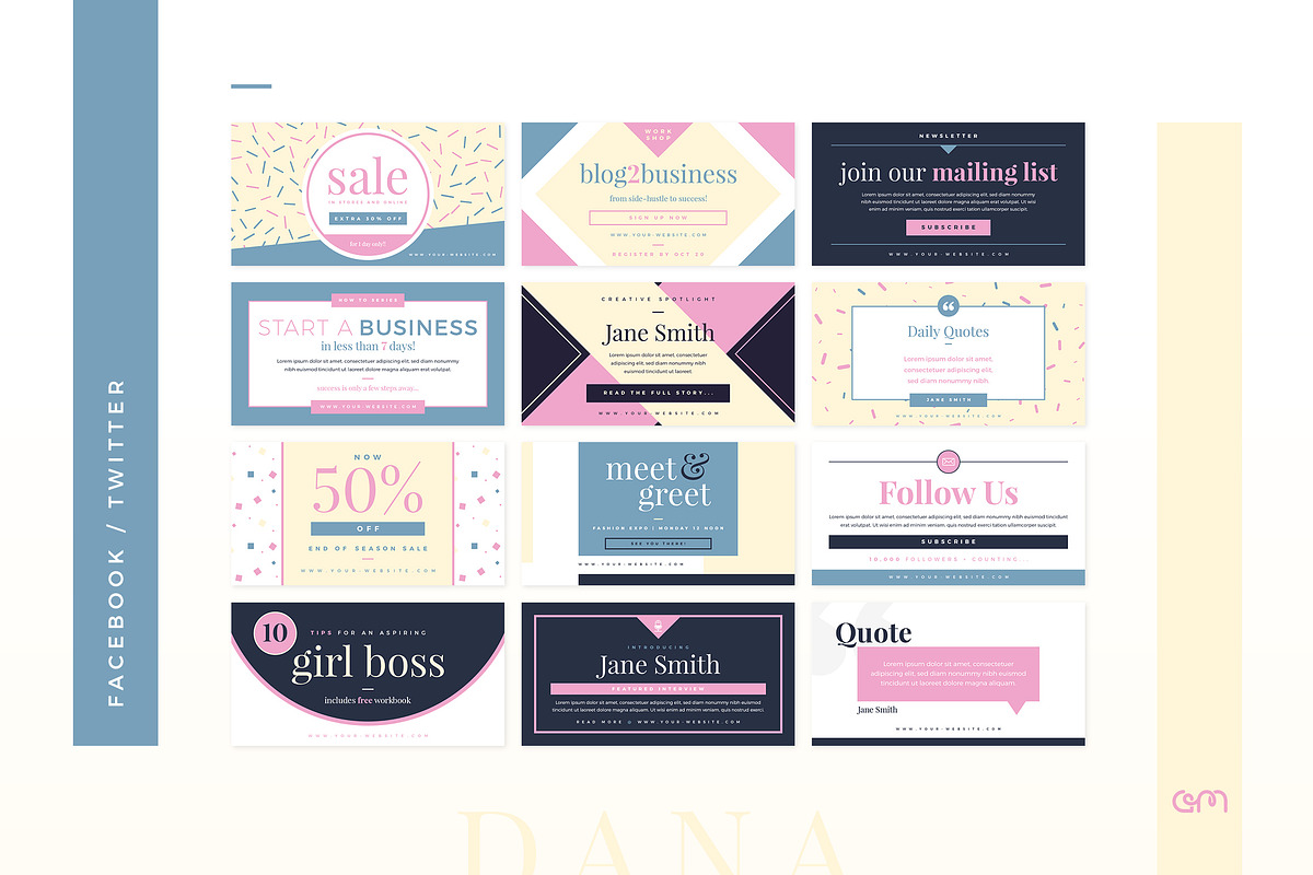 Dana Social Media Pack, a Social Media Template by AM Studio (Photo 13 of 14)