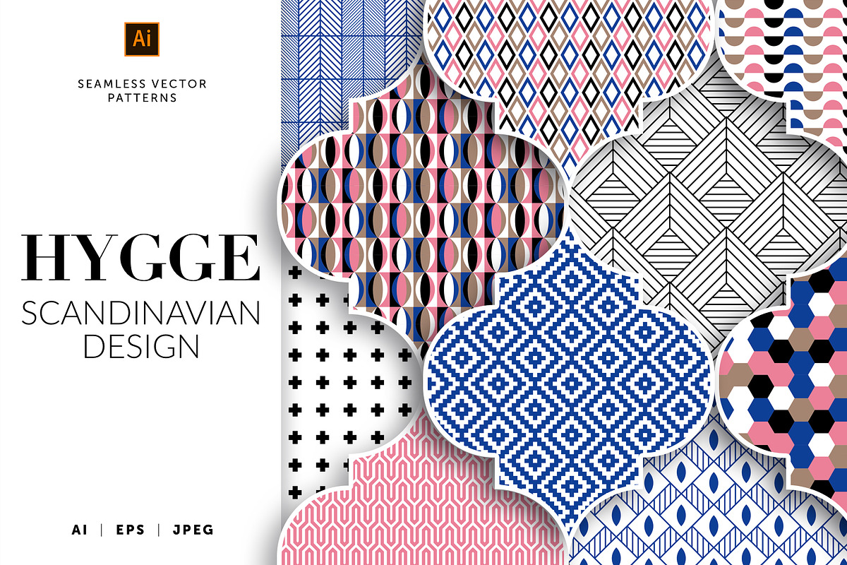 HYGGE — Scandinavian vector patters, a Pattern Graphic by Designnina Shop (Photo 1 of 14)