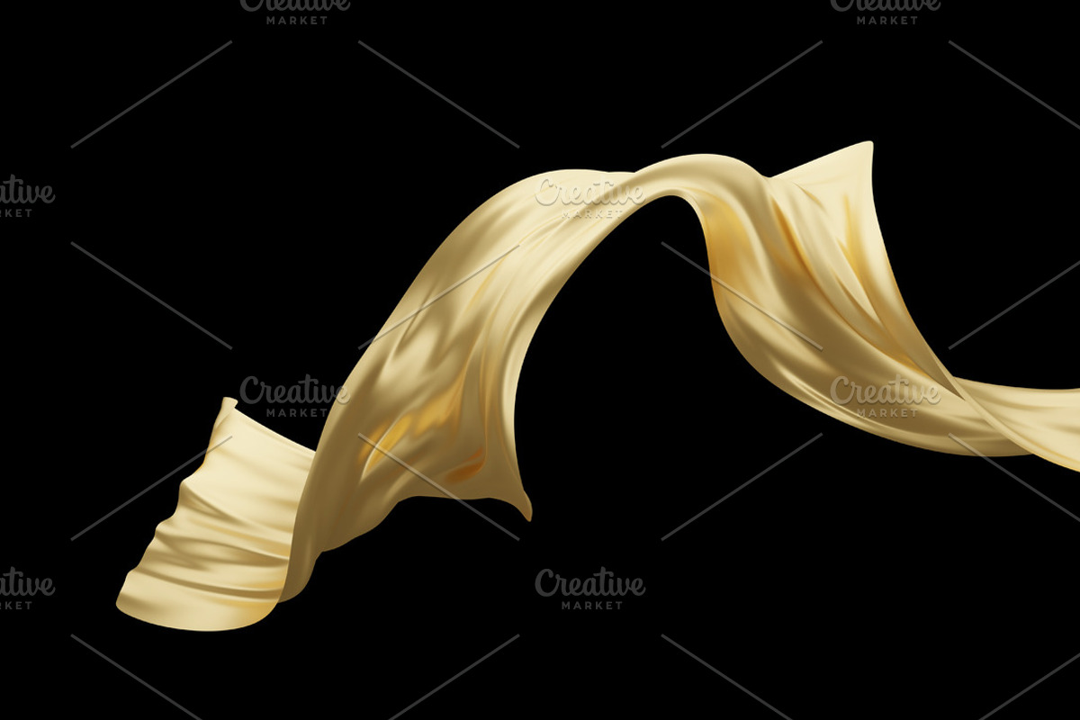 Gold luxury fabric, an Illustration by ArtBackground