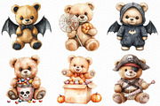 Halloween Teddy Bear Clipart Bundle, an Illustration by Craft Nest (Thumbnail 3 of 6)