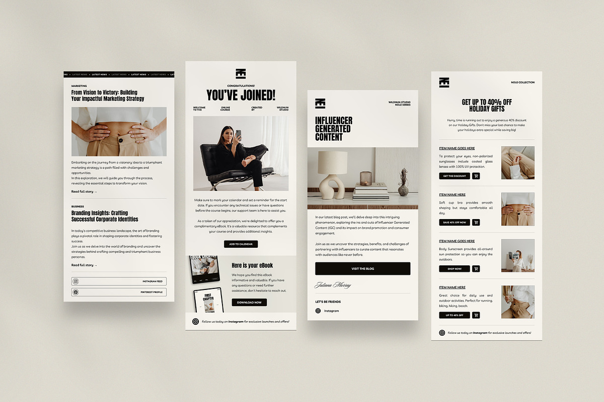 NOLE / Newsletter Template, an Email Template by Wildnun Studio (Photo 9 of 19)