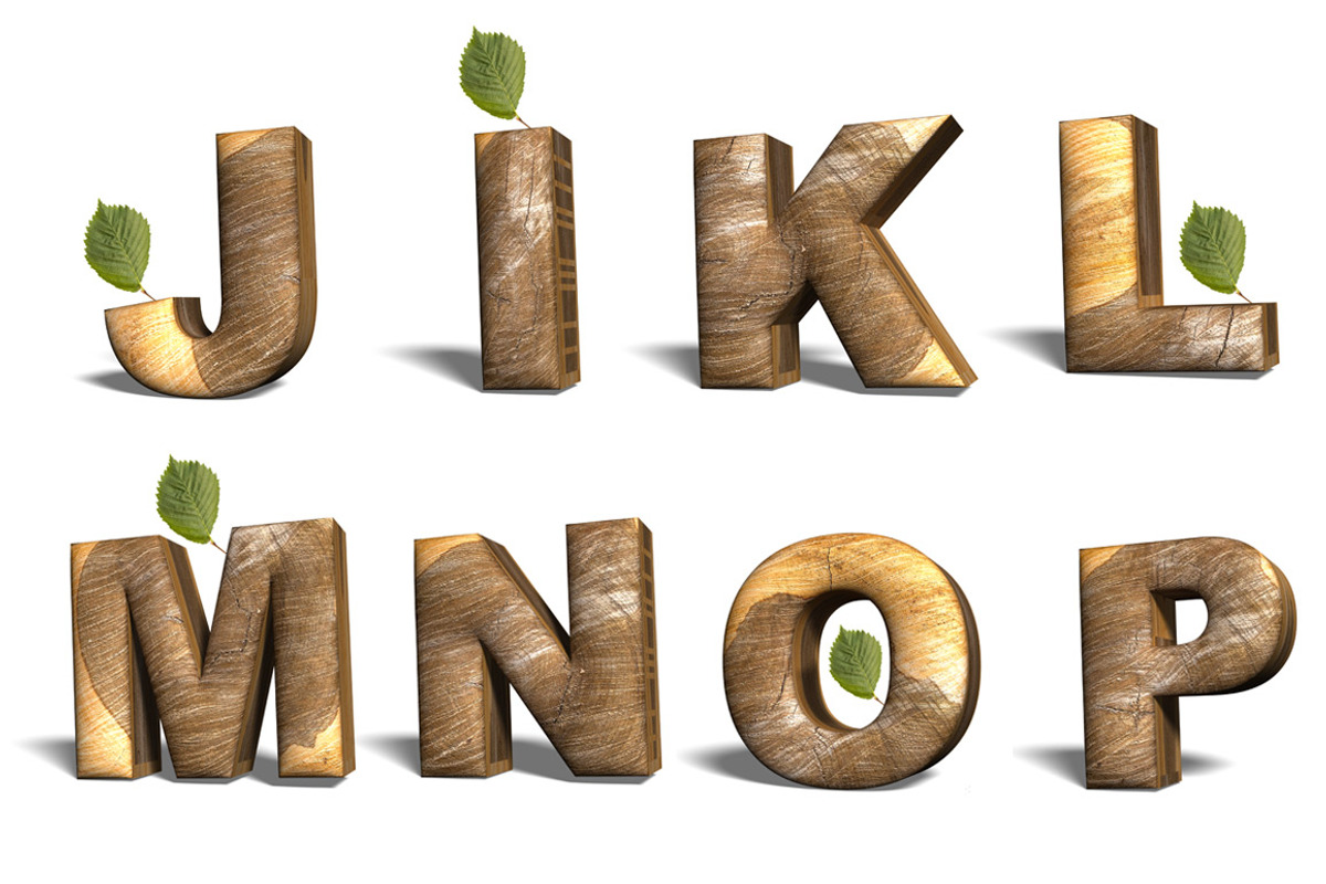 Realistic wooden alphabet, an Object Graphic by Beerlogoff (Photo 3 of 5)