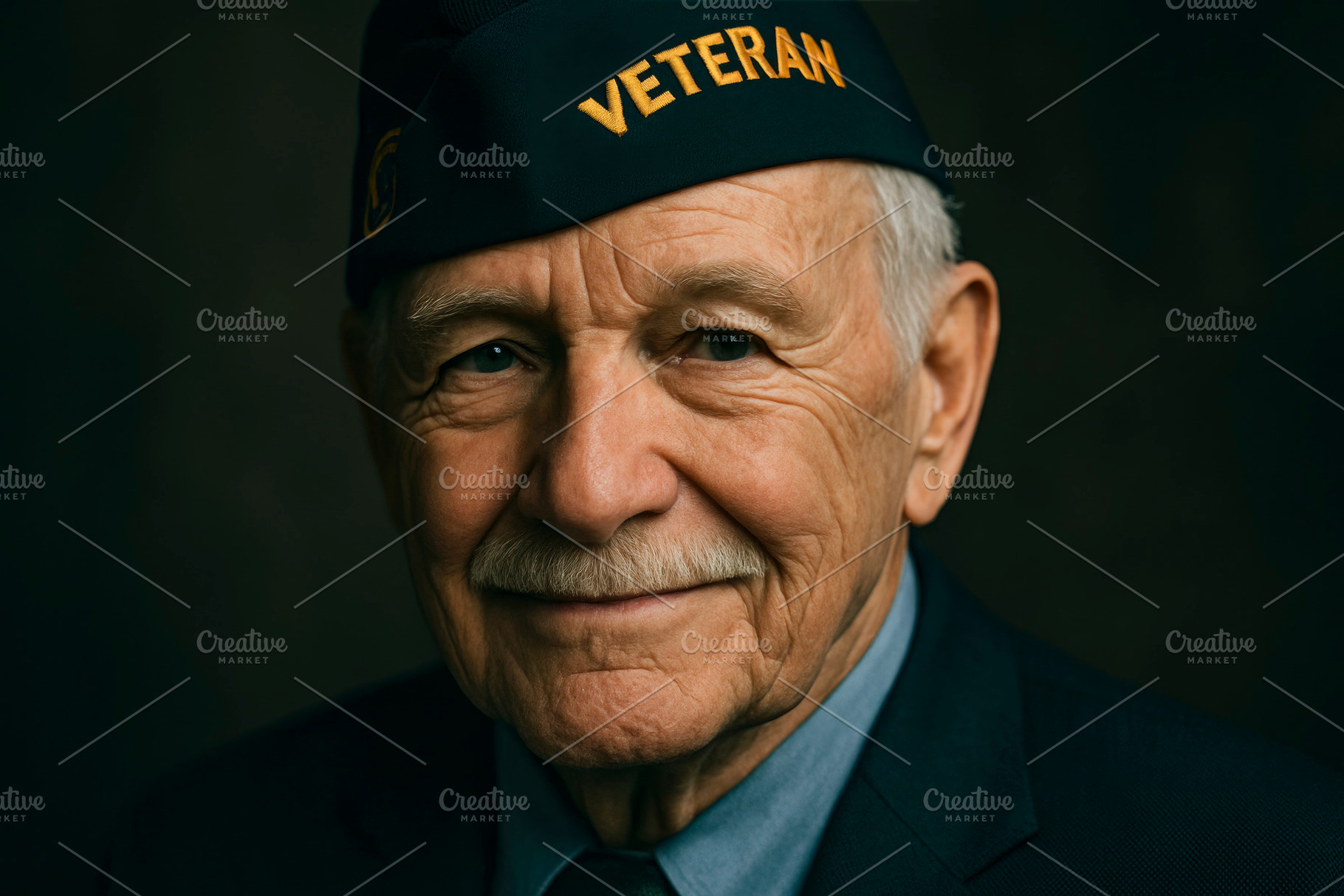 portrait of an elderly veteran, a Photo by Nito