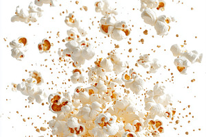 Popcorn bursts from the container an, a Food & Drink Photo by Pixeness Studio