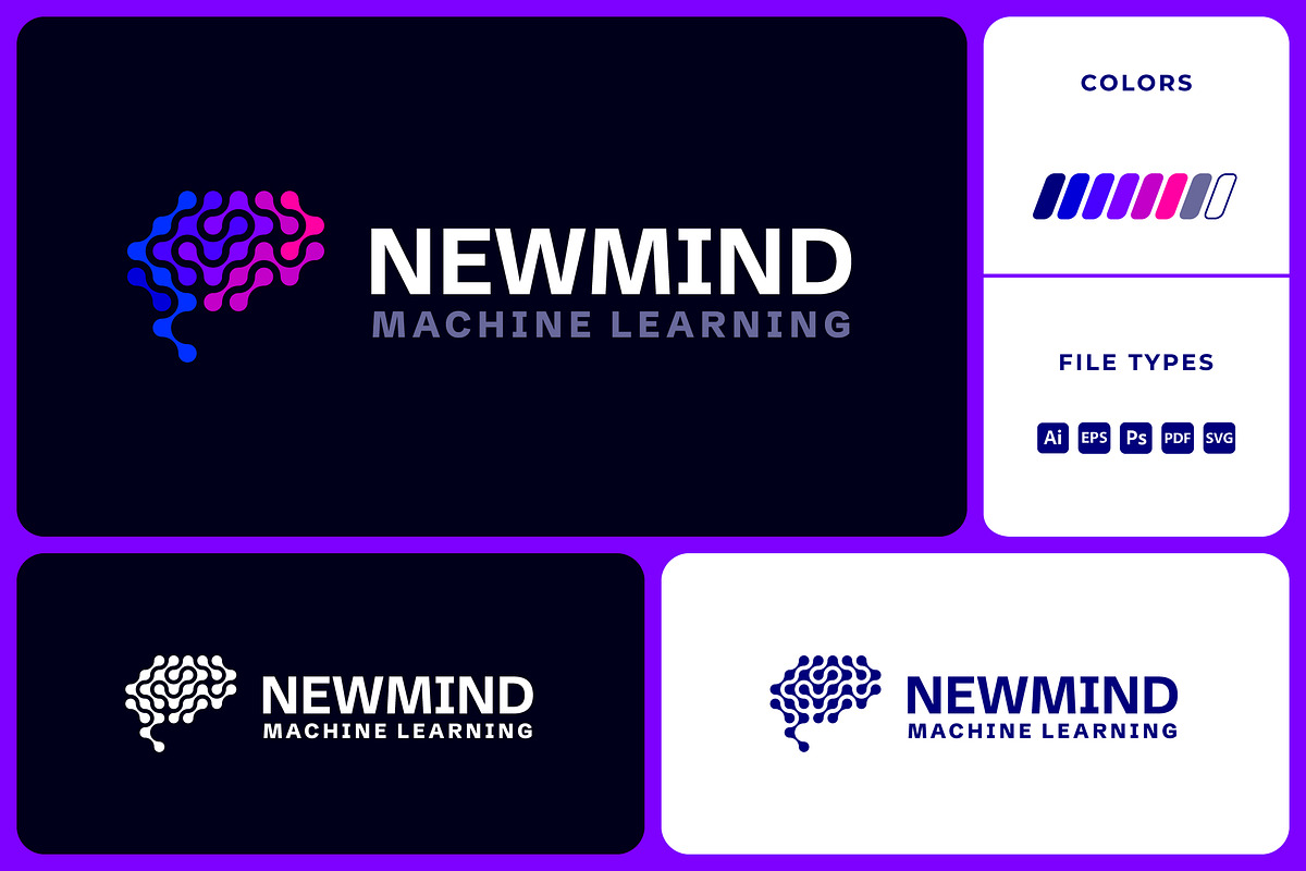 New Mind - Artificial Brain AI Logo, a Templates & Theme by Suhandi (Photo 1 of 4)