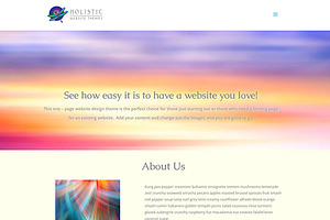 Single Page Website For Holistic