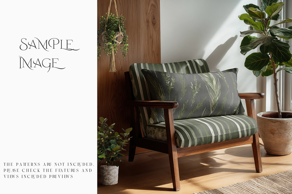 Armchair Upholstery & Pillow Mockups, a Mockup by mock-ups (Photo 10 of 22)