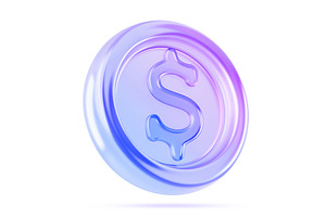 3d glass holographic transparent, a Finance Illustration by Marozhkastudio