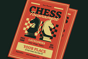Retro Chess Tournament Event Flyer, a Flyer Template by VectorVactory (Thumbnail 2 of 3)