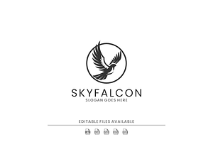 Silhouette Falcon Logo Design, a Branding & Logo Template by Artnivora.Std