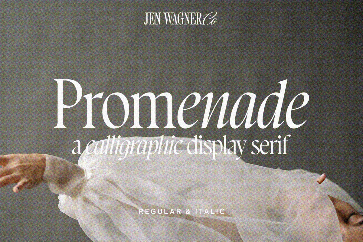 Promenade | A Calligraphic Serif, a Serif Font by Jen Wagner Co (Photo 1 of 13)