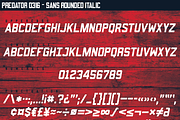 Predator 0316 - Full Family, a Sans Serif Font by Eargle Design, LLC (Thumbnail 11 of 20)