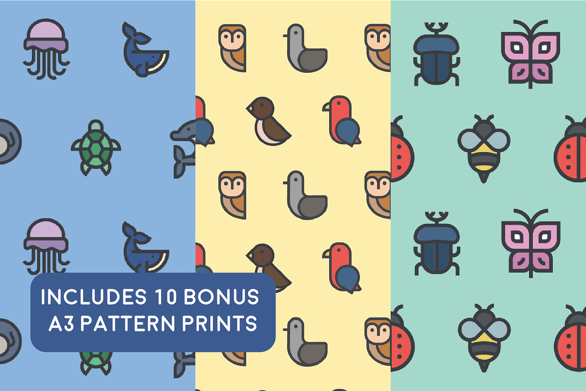 Animal Icon Pack | 10 Bonus Pattern, an Outline Icon by MikeHill (Photo 4 of 5)