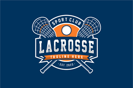 Lacrosse logo badge emblem vector, a Branding & Logo Template by jundio studio