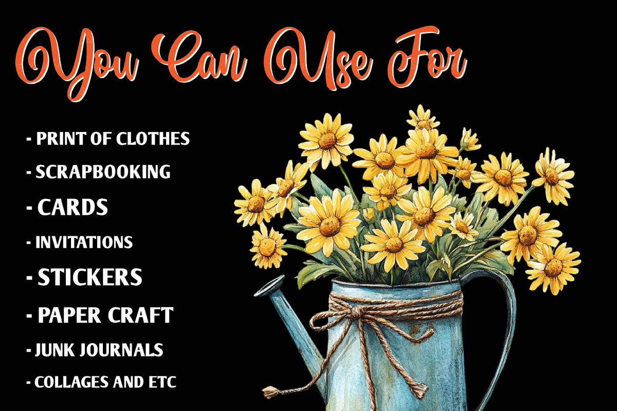 Cozy Yellow Summer Clipart, an Illustration by CreationArt (Photo 8 of 9)