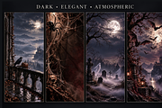 Spooky Gothic Halloween Backgrounds, a Background Graphic by MarisoArt (Thumbnail 5 of 6)