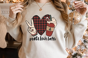 Peace Love Latte Sublimation