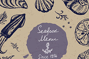 Vintage vector seafood set, a Graphic by SHom (Thumbnail 5 of 6)