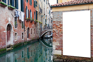 Blank billboard in Venice, a Business Photo by BOOCYS