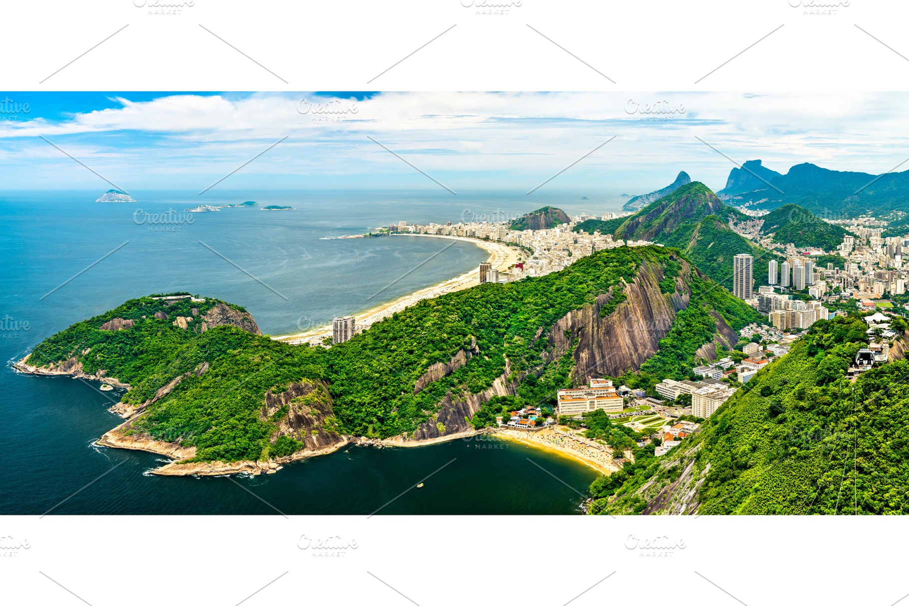View of copacabana and botafogo in featuring rio, de, and janeiro, an Architecture Photo by Leonid Andronov