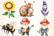 Garden Pals Watercolor Clipart, an Illustration by Libby Wishes (Thumbnail 3 of 7)