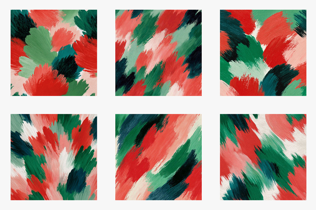 Pink and Green Brushstrokes Seamless, a Pattern Graphic by CreationArt (Photo 4 of 5)